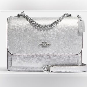 Coach Mini Klare Metallic Silver Shoulder Bag